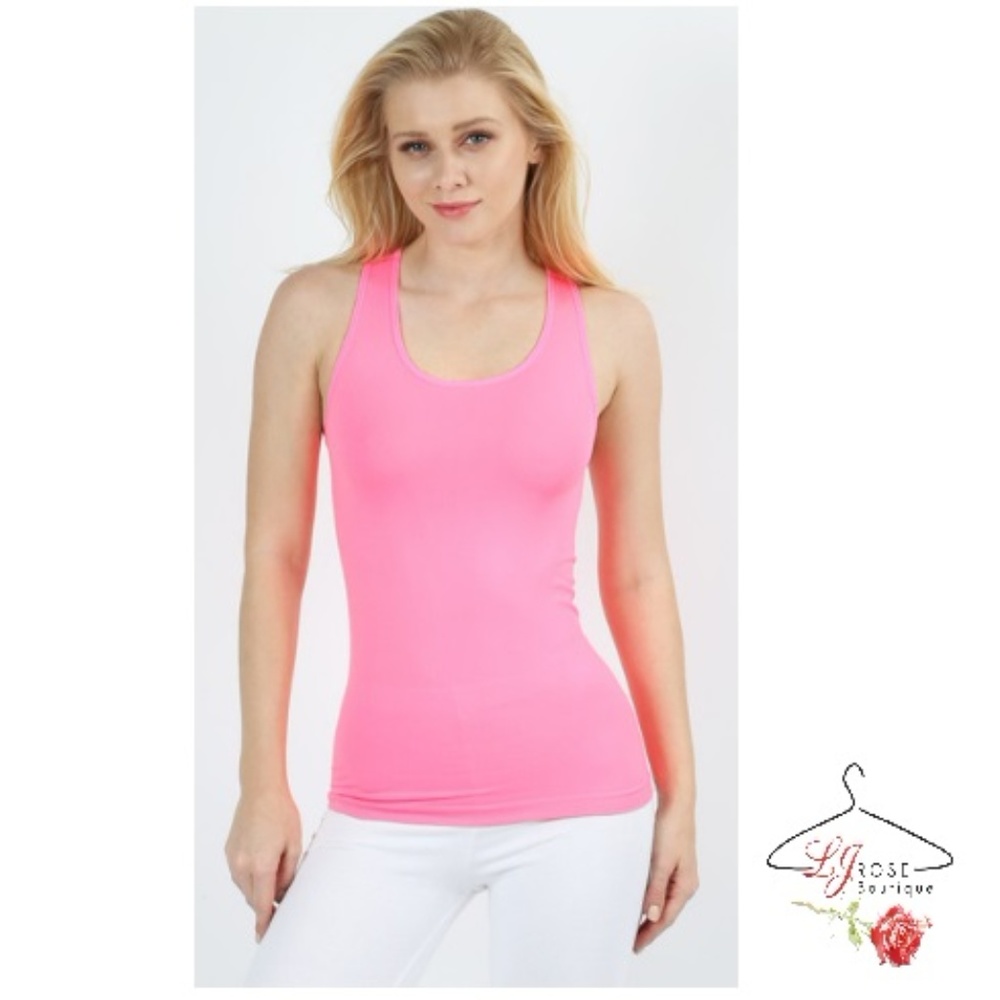 ATHLETIC RACERBACK TANK TOP‎ NEON Pink
